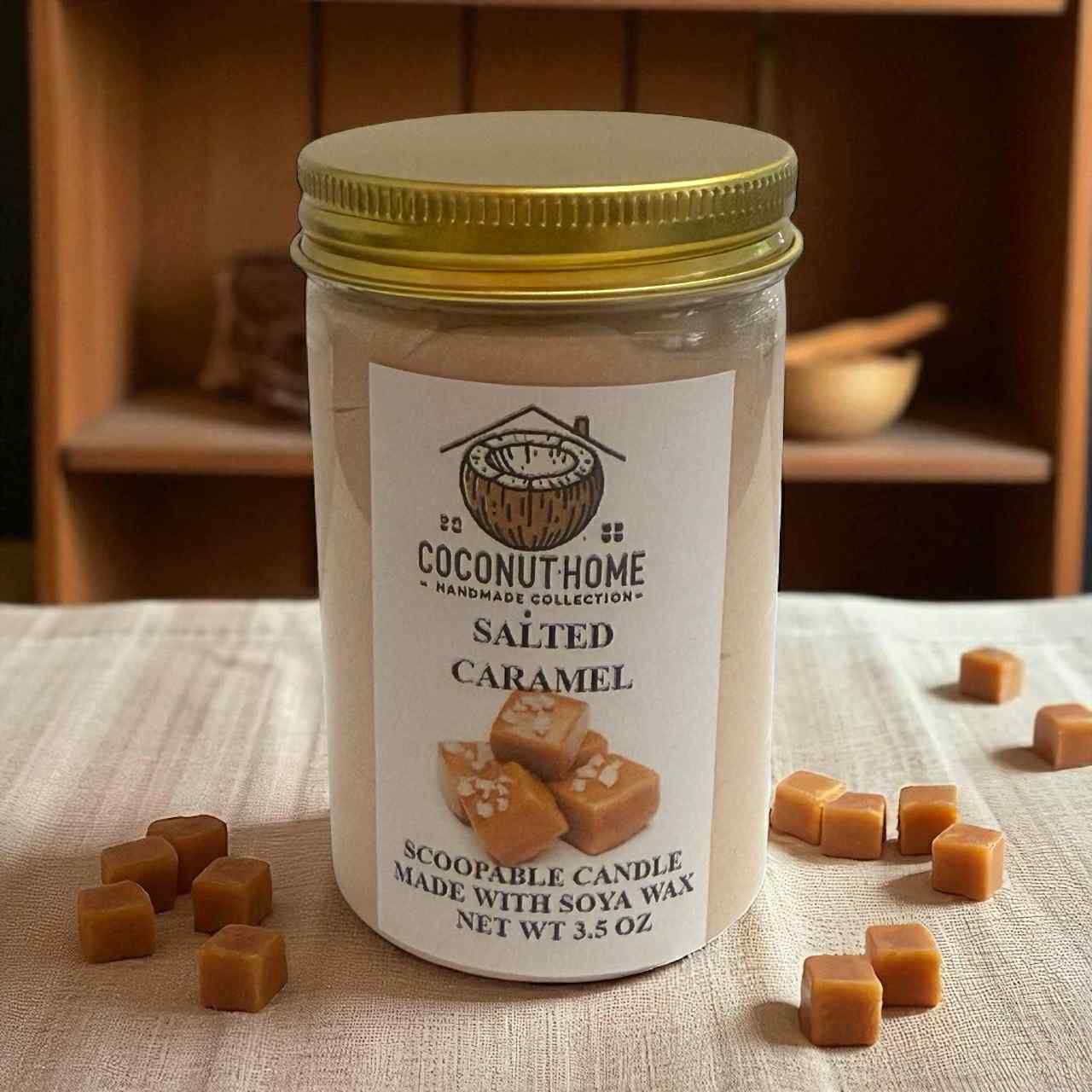 Scoopable wax melt salted caramel