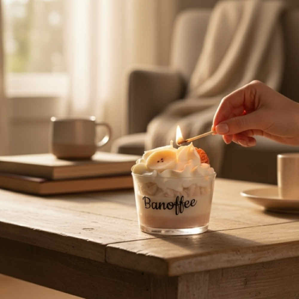 Κερί σόγιας με άρωμα Banoffee