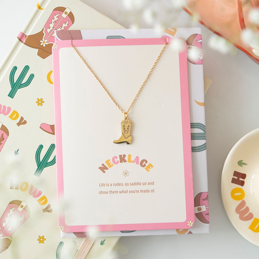 Cowboy Boot Necklace – Cute western αξεσουάρ